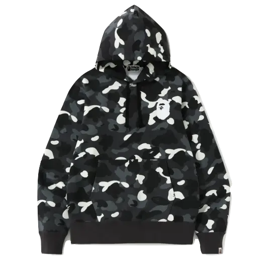 A Bathing Ape City Camo Pullover Hoodie - Black Bape