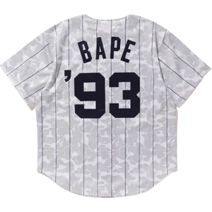 A Bathing Ape x Mitchell & Ness Yankees Baseball Jersey - White Bape