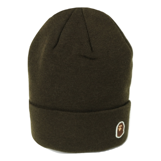 A Bathing Ape Ape Head One Point Beanie - Green