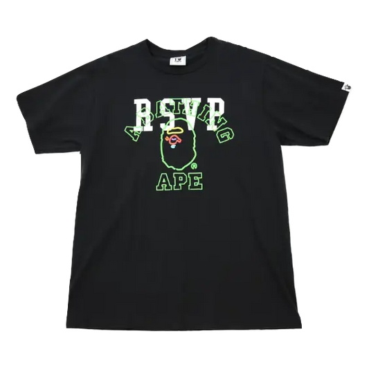 A Bathing Ape x RSVP 10th Anniversary Tee - Black - Used Bape