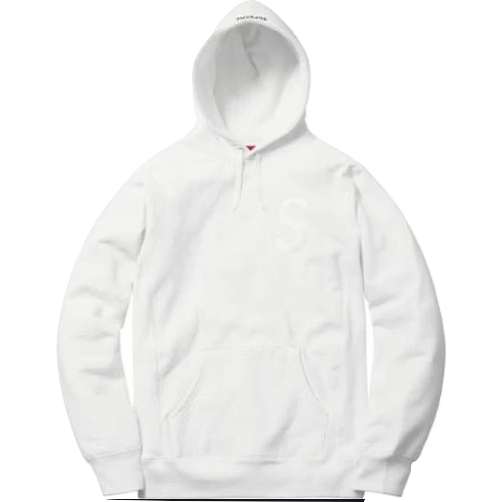 Supreme Tonal S Logo Hoodie - White Supreme