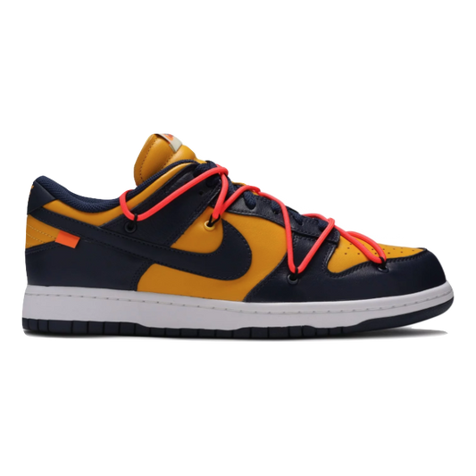 Nike Dunk Low LTHR / OW - University Gold/Midnight Navy - Used