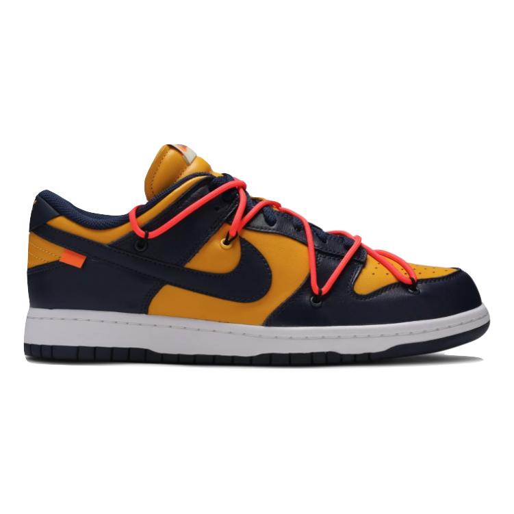 Nike Dunk Low LTHR / OW - University Gold/Midnight Navy - Used