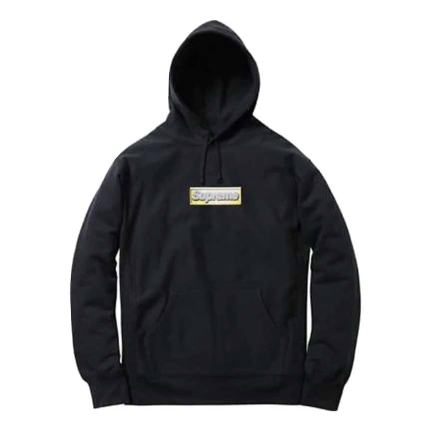 Supreme Bling Box Logo Hooded Sweatshirt - Black - Used Supreme