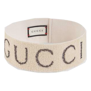 Gucci Off White Logo Headband - White - Used