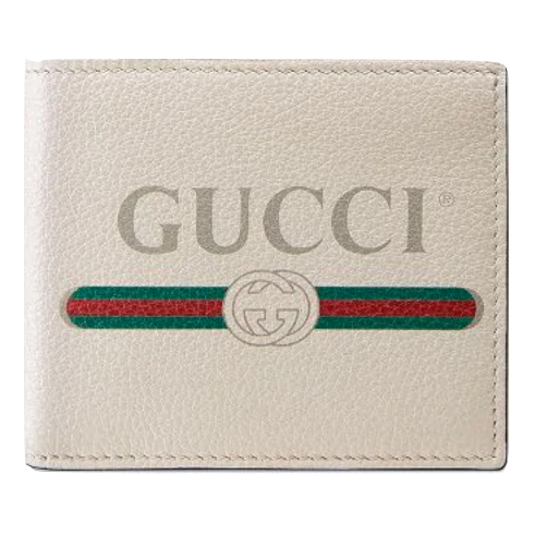 Gucci Vitnage Logo Wallet - White - Used
