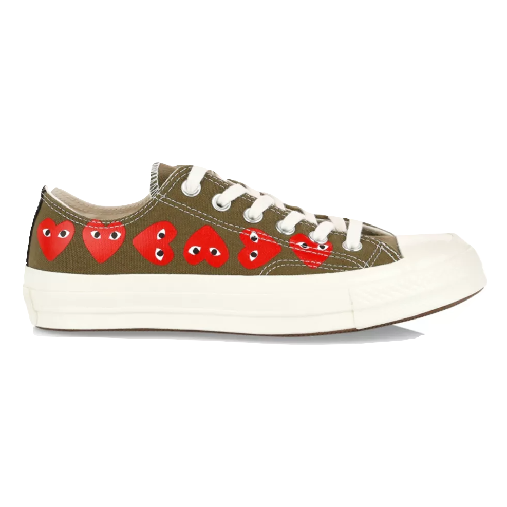 Converse Chuck Taylor All Star 70s Low Top CDG Multi-Heart - Khaki - Used