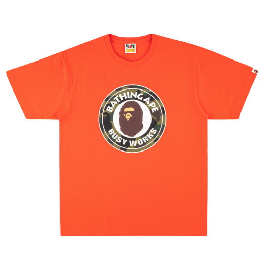 A Bathing Ape 1st Camo Busy Works Tee - Orange/Green