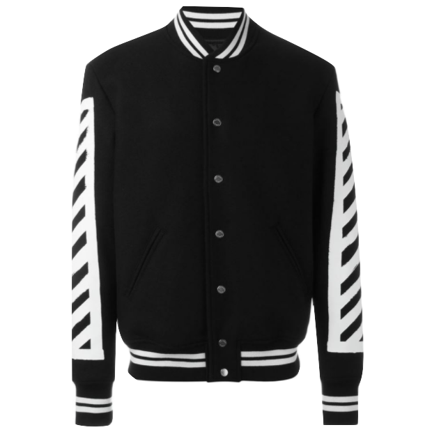 OFF White Varsity Jacket - Black - Used