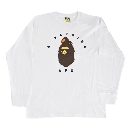 A Bathing Ape Happy New Year 2021 Milo on Ape Head  Long Sleeve - White