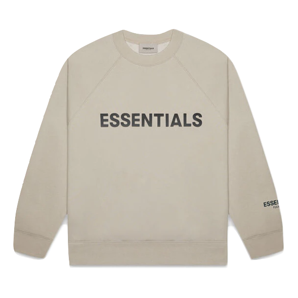 FEAR OF GOD ESSENTIALS 3D Silicon Applique Crewneck - Olive/Khaki