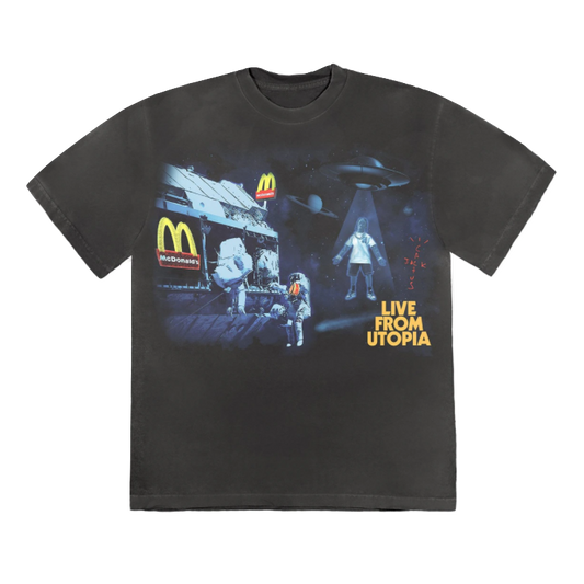 Travis Scott x McDonald's Live From Utopia T-Shirt - Black - Used