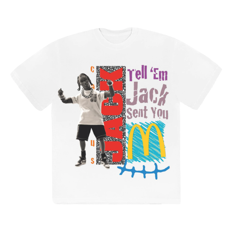 Travis Scott x Mcdonald's Jack Smile T-Shirt - White - Used Travis Scott