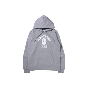 A Bathing Ape College Pullover Hoodie - Grey/White