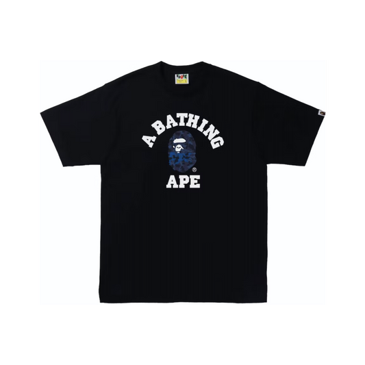 A Bathing Ape Sand Camo College Tee - Black/Navy Bape