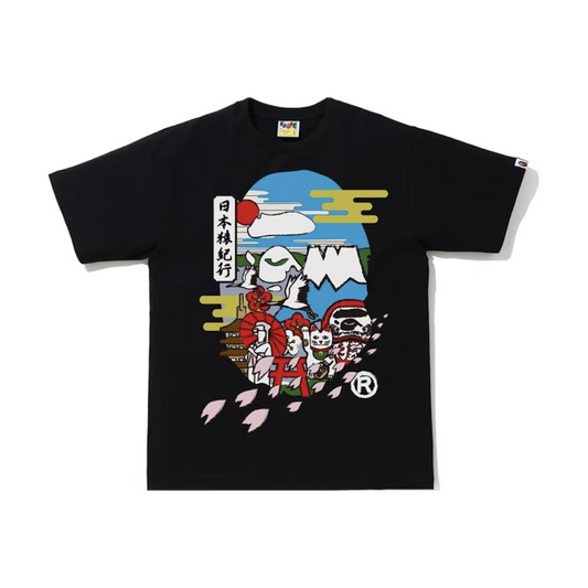 A Bathing Ape Japan Culture Ape Head Tee - Black - Used