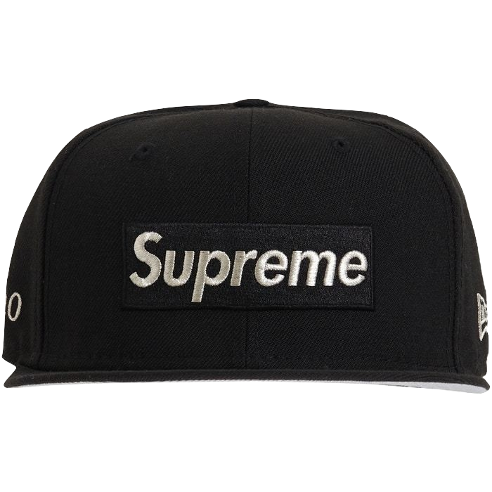 Supreme $1M Metallic Box Logo New Era Hat - Black Supreme