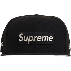 Supreme $1M Metallic Box Logo New Era Hat - Black Supreme