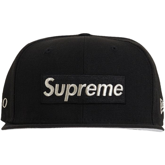 Supreme $1M Metallic Box Logo New Era Hat - Black