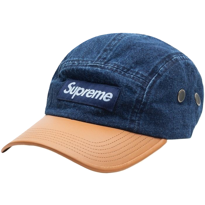 Supreme 2-Tone Denim Camp Cap - Blue Supreme