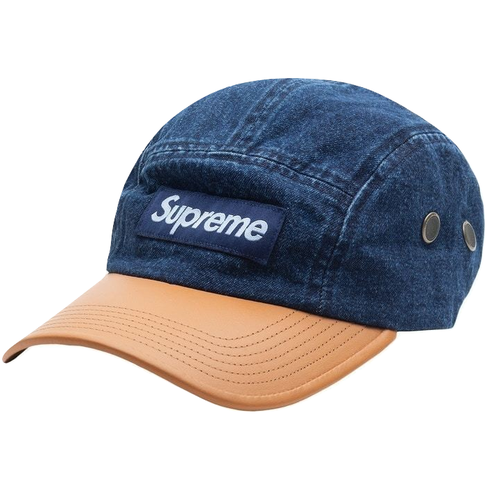 Supreme 2-Tone Denim Camp Cap - Blue
