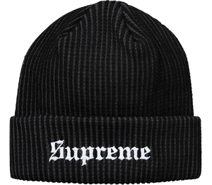 Supreme 2-Tone Rib Beanie - Black