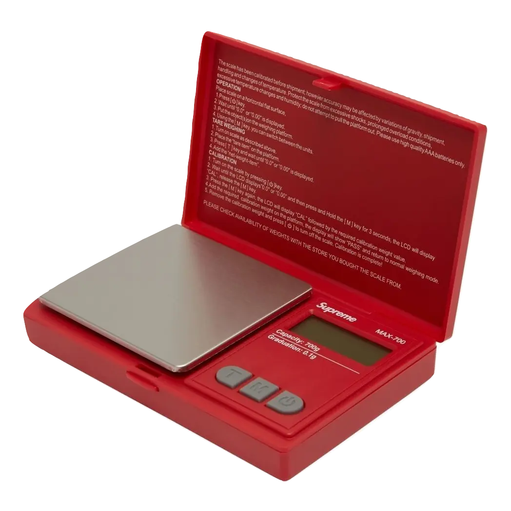 Supreme AWS MAX-700 Digital Scale - Red Supreme