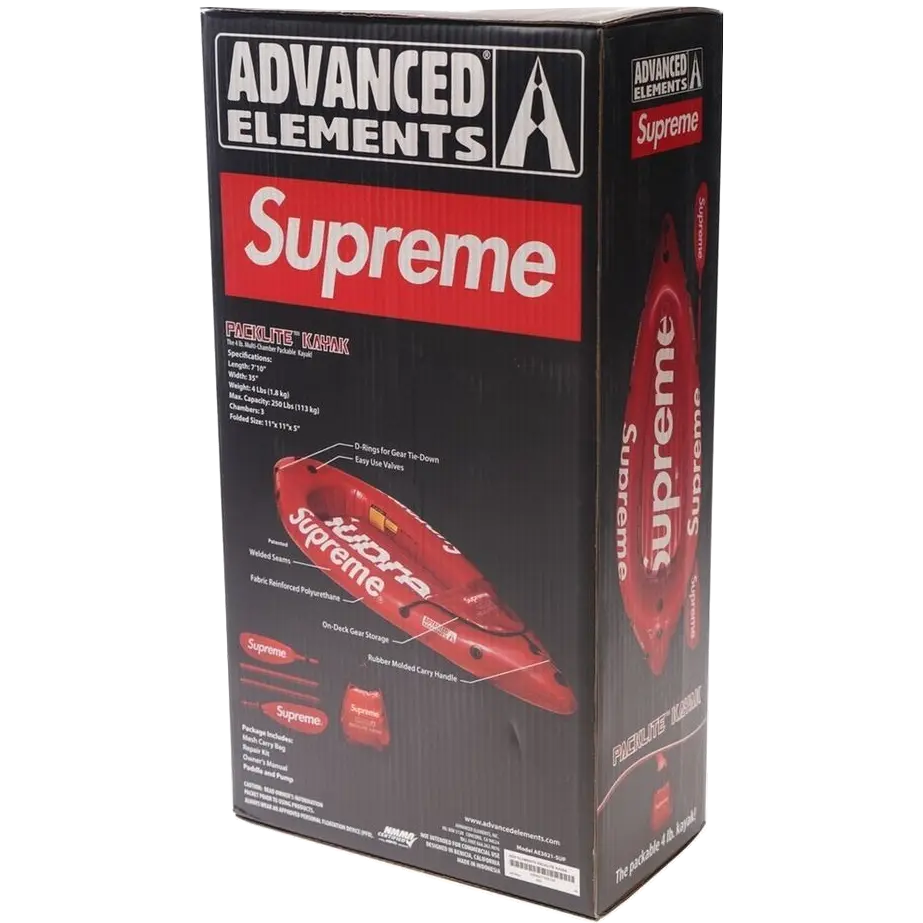 Supreme Advanced Elements Packlite Kayak Red Supreme