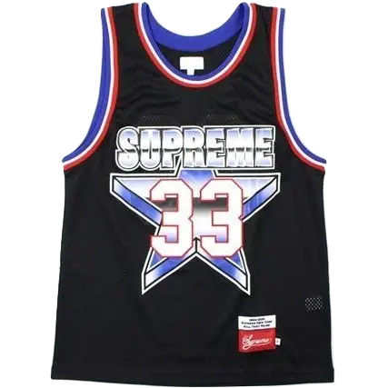 Supreme All Star Basketball Jersey - Black Supreme