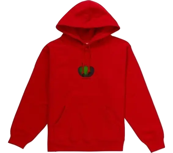 Supreme Apple Hooded Sweatshirt - Red Supreme