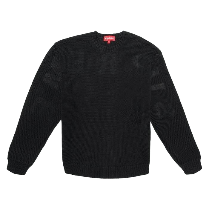 Supreme Back Logo Sweater - Black Supreme