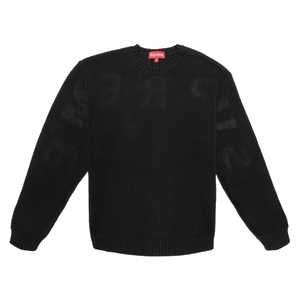 Supreme Back Logo Sweater - Black Supreme