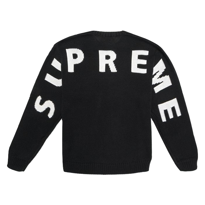 Supreme Back Logo Sweater - Black Supreme