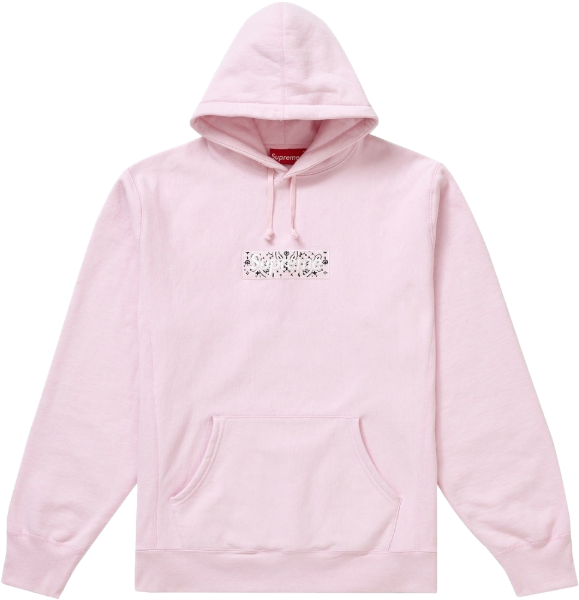 Supreme Bandana Box Logo Hooded Sweatshirt - Pink Supreme