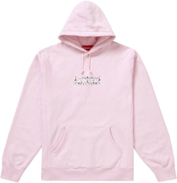 Supreme Bandana Box Logo Hooded Sweatshirt - Pink