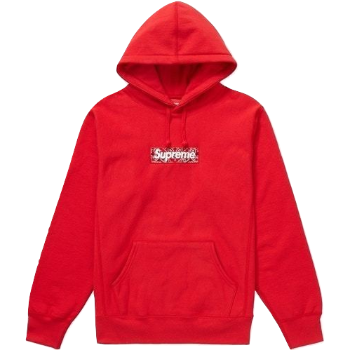 Supreme Bandana Box Logo Hooded Sweatshirt - Red