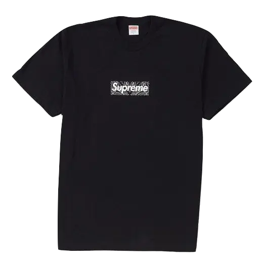 Supreme Bandana Box Logo Tee - Black Supreme