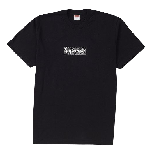 Supreme Bandana Box Logo Tee - Black - Used Supreme