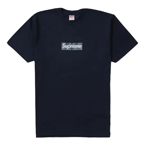 Supreme Bandana Box Logo Tee - Navy Supreme