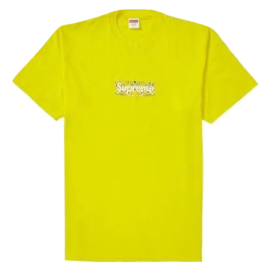 Supreme Bandana Box Logo Tee - Yellow Supreme