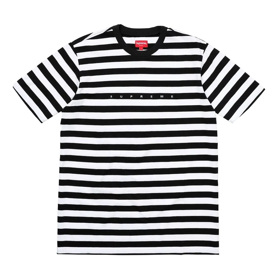 Supreme Bar Stripe Tee - Black/White Supreme