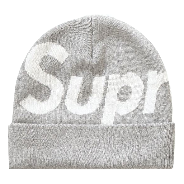Supreme Big Logo Beanie - Grey FW19 Supreme