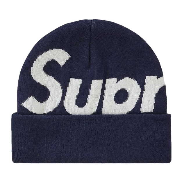 Supreme Big Logo Beanie - Navy FW19 Supreme