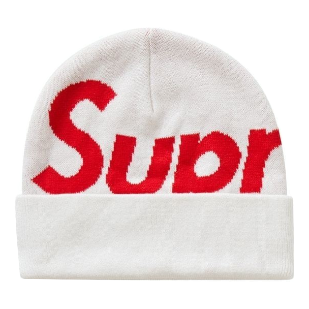 Supreme Big Logo Beanie - White FW20 Supreme