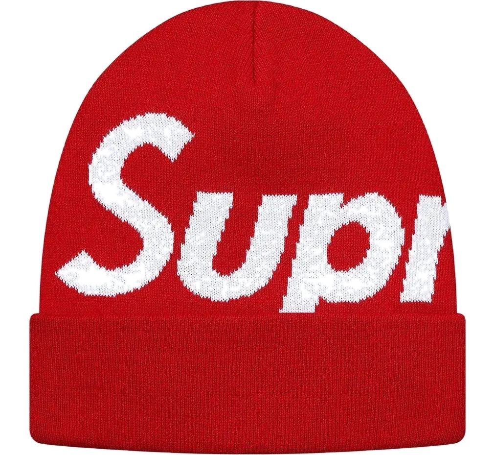 Supreme Big Logo Beanie Red-Consignment Supreme