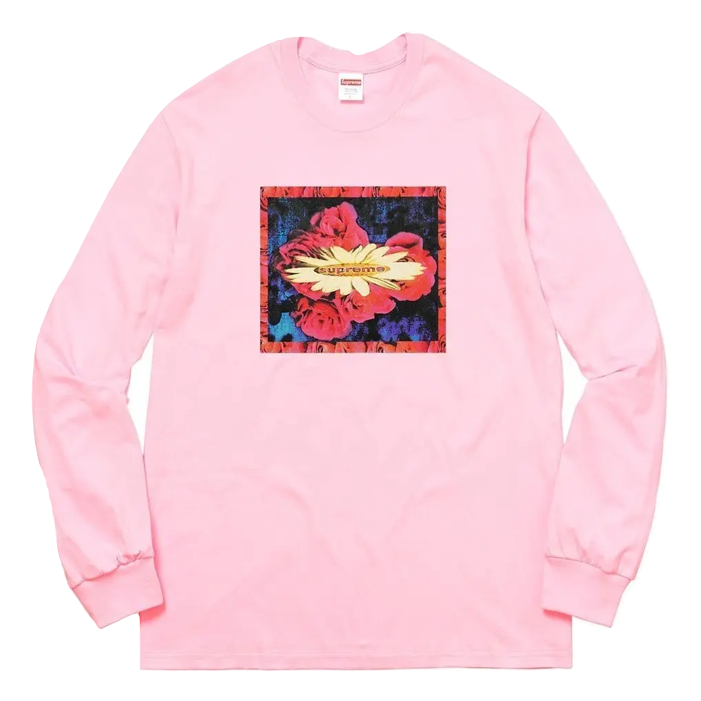 Supreme Bloom L/S Tee - Light Pink - Used Supreme