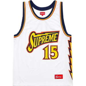 Supreme Bolt Basketball Jersey - White Supreme