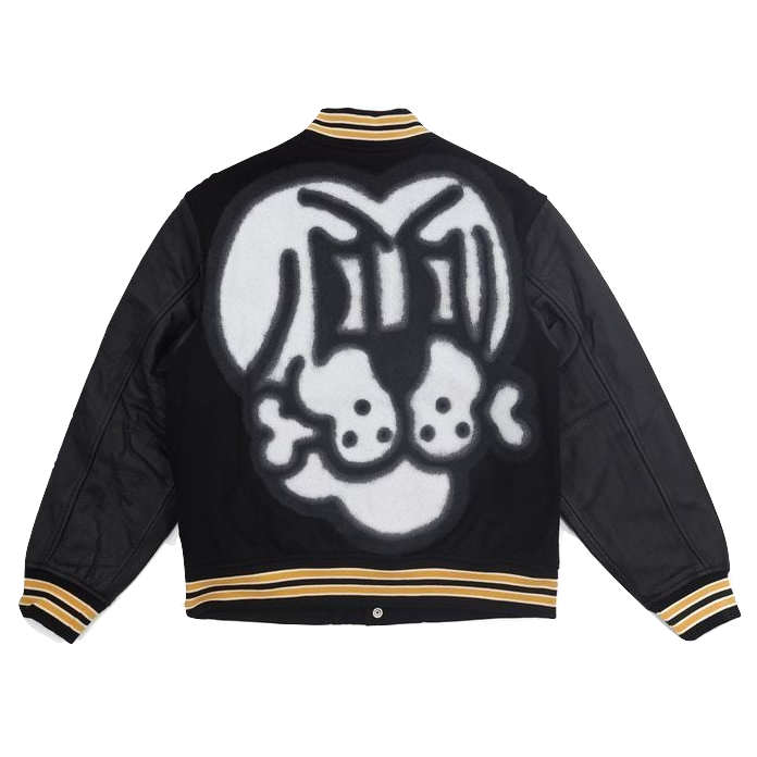 Supreme Bone Varsity Jacket - Black Supreme