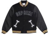 Supreme Bone Varsity Jacket - Black