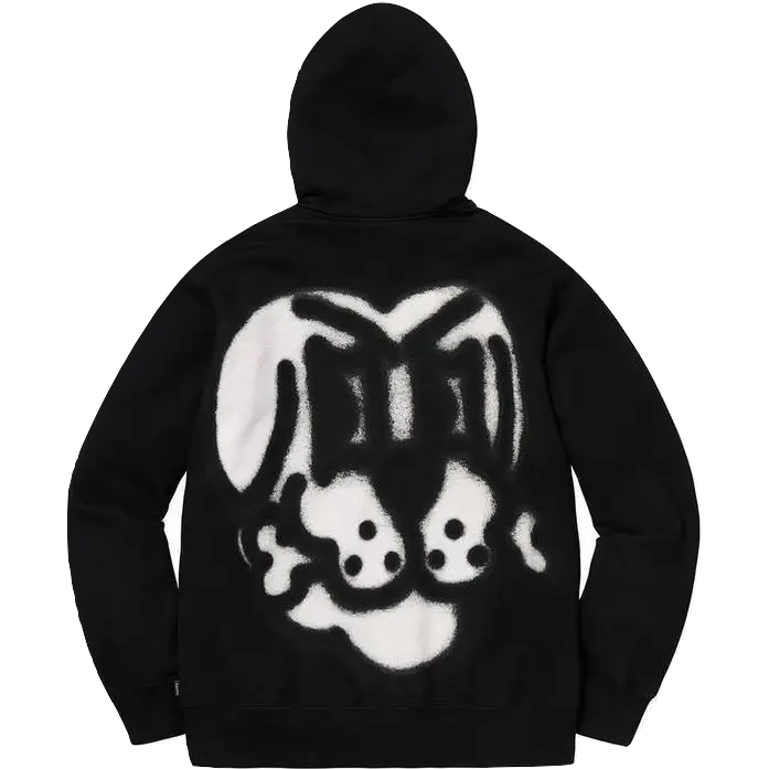 Supreme Bone Zip up Sweatshirt - Black Supreme